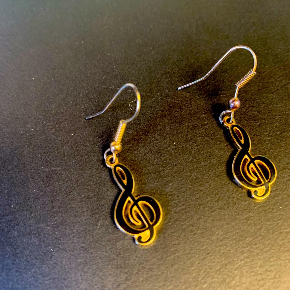 Music note earrings
